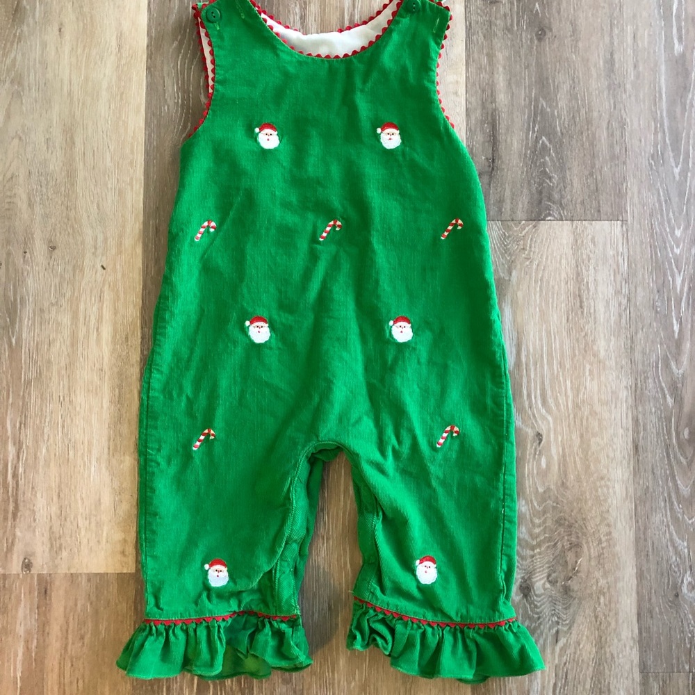 Anavini longalls Santa/candy cane print